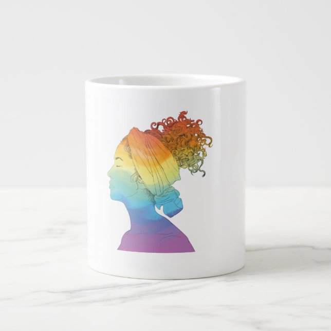 Rainbow Life, Woman, Freedom Jumbo Mugg (Framsidan)