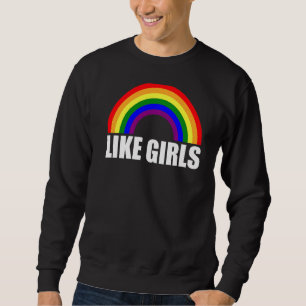Rainbow like Girls Lesbisk Premium Lång Ärmad Tröja