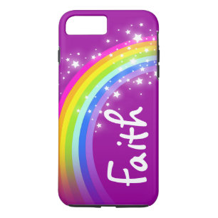 Rainbow lila personlig namn iphone case