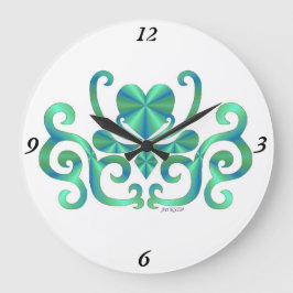 Rainbow Lily och Heart Stor Klocka