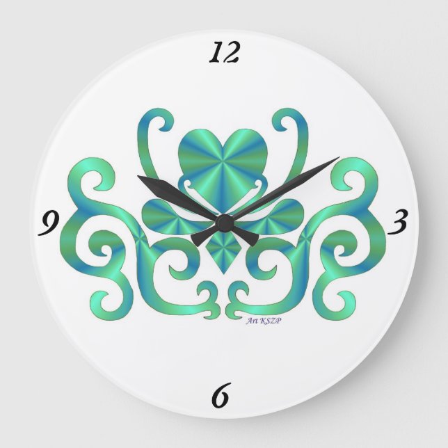 Rainbow Lily och Heart Stor Klocka (Framsida)