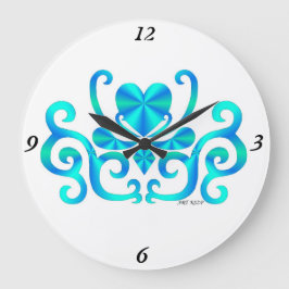 Rainbow Lily och Heart Stor Klocka