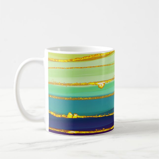 Rainbow linjer: abstraktens lyxsammansättning. kaffemugg (Vänster)
