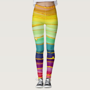 Rainbow linjer: abstraktens lyxsammansättning. leggings