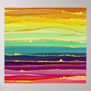 Rainbow linjer: abstraktens lyxsammansättning. poster