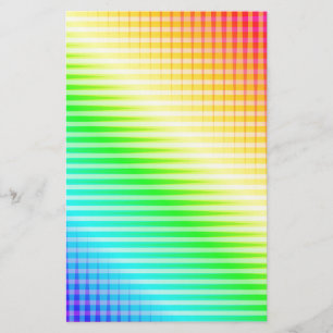 Rainbow Linjer Brevpapper