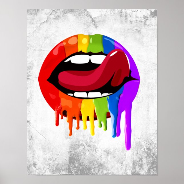 RAINBOW LIPS POSTER (Framsidan)