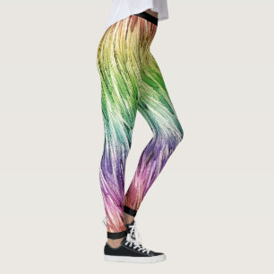 Rainbow Lite Emu Feaded Leggings