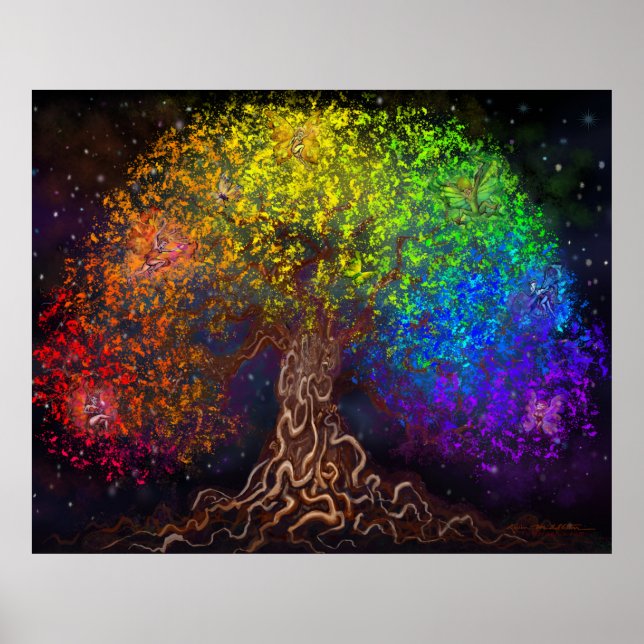 Rainbow Livets träd Poster (Framsidan)