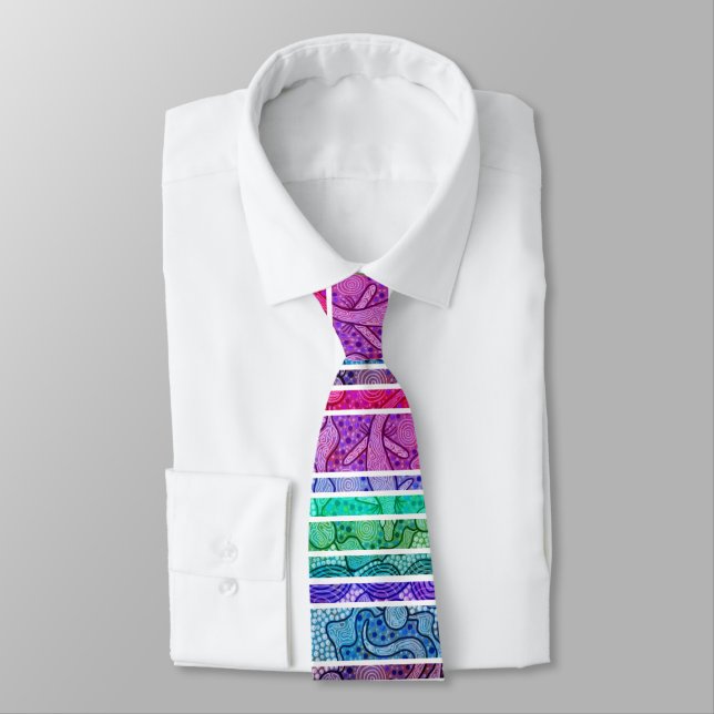 Rainbow Lizard Aboriginal Tie Slips (Bunden)