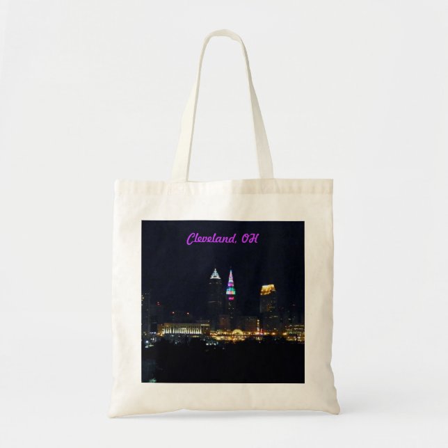Rainbow Ljus Cleveland OH Tote Bag Tygkasse (Framsidan)