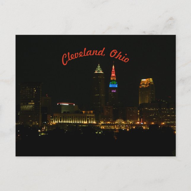 Rainbow Ljus Cleveland Postcard Vykort (Framsida)