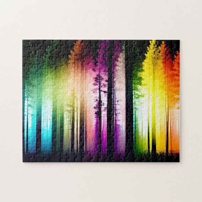 Rainbow Ljus Up i Forest Ligcape Pussel (Horisontell)