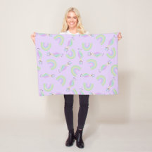 Rainbow Llamas Baby Blanket - Lavender