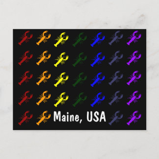 Rainbow Lobster Maine vycard Vykort