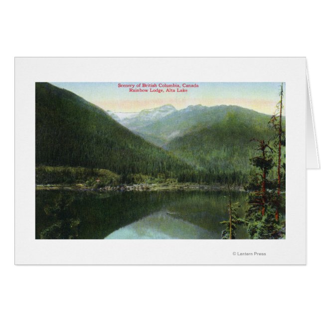 Rainbow Lodge och Alta Sjö Hälsningskort (Framsidan Horizontal)