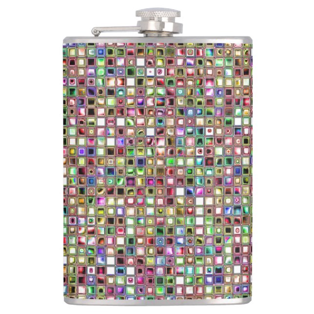 Rainbow 'Lollipop' Textured Mosaic Tiles Mönster Fickplunta (Framsidan)