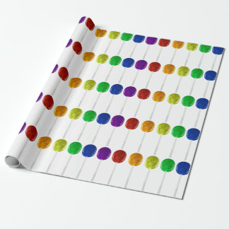 Rainbow Lollipop Wrapping Papper Presentpapper