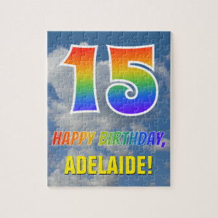 Rainbow look ’15’ & ’GRATTIS PÅ FÖDELSEDAGEN’, Clo Pussel