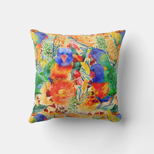 Rainbow Lorikeet Garden Kudde (Baksida)