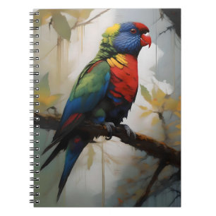 Rainbow Lorikeet Oil Paint Anteckningsbok