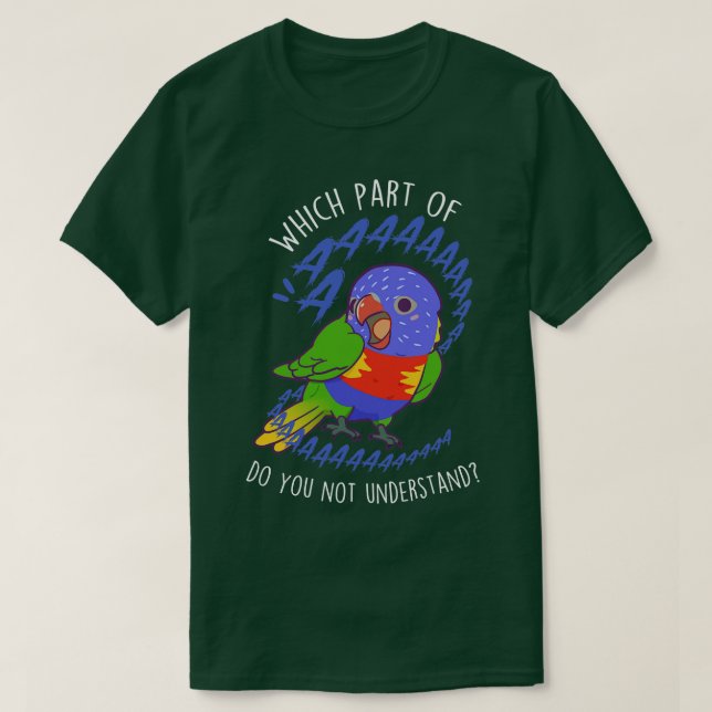Rainbow Lorikeet Parrot Aaaa T Shirt (Design framsida)