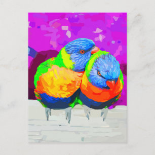 Rainbow Lorikeets Love birds par Vykort