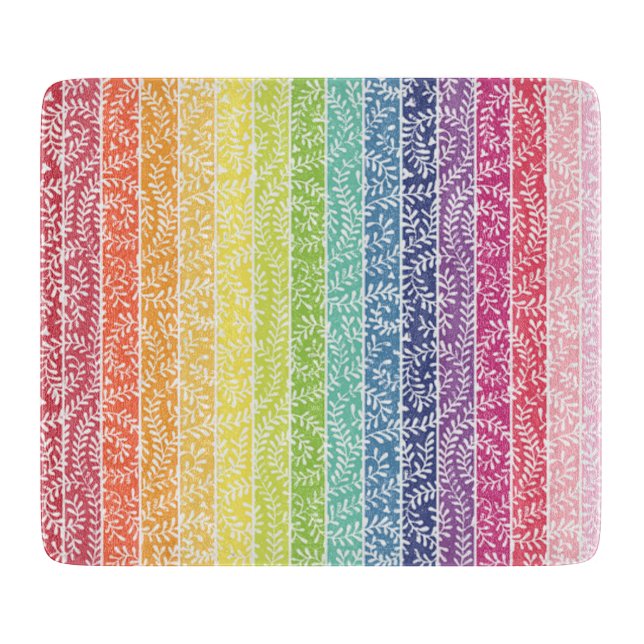 Rainbow Löv Mönster Colorful Modern (Framsidan)