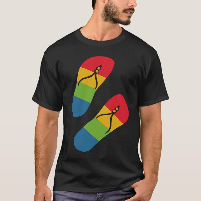 Rainbow Love Flip Flop Sandals T Shirt (Framsida)