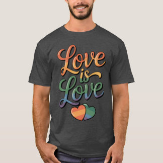 Rainbow Love Is Loveypography Design retro T Shirt