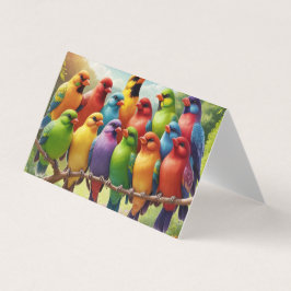 Rainbow Lovebird: A Sergranat i Garden Visitkort