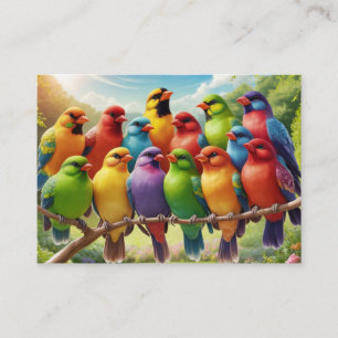 Rainbow Lovebird: A Sergranat i Garden Visitkort