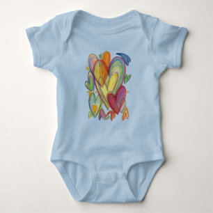 Rainbow Loving Hearts Art Anpassningsbar Bodykosty T Shirt