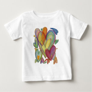 Rainbow Loving Hearts Art Anpassningsbar Shirt T