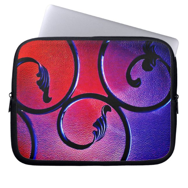 Rainbow Lövs Laptop Fodral (Framsidan)