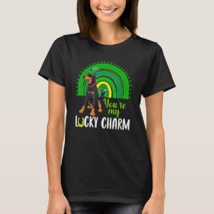 Rainbow Lucky Charm Doberman Hund älskare St Patri T Shirt