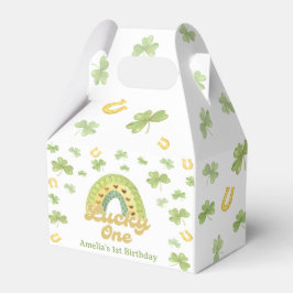Rainbow Lucky One Birthday Favor Box Presentaskar