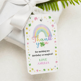 Rainbow Lucky One Tack Födelsedagsfest Presentetikett