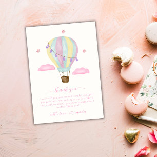 Rainbow Luftballong Cloud Star Baby Shower Tack Kort