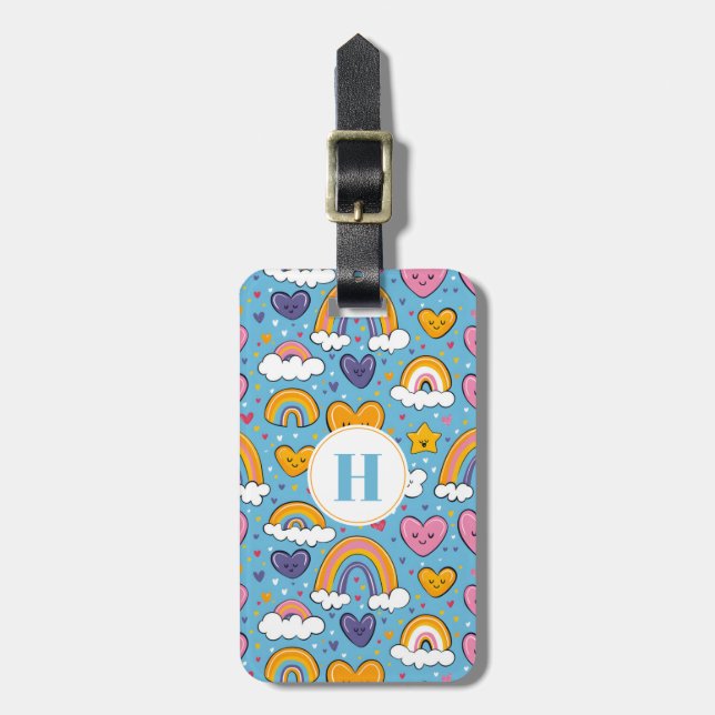Rainbow Luggage Tag Bagagebricka (Vertikal Framsida)