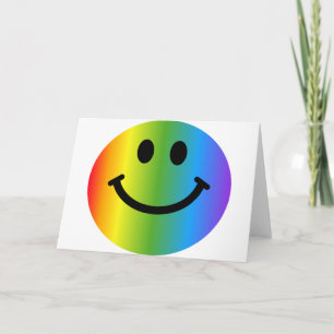 Rainbow Lycklig Ansikte Kort
