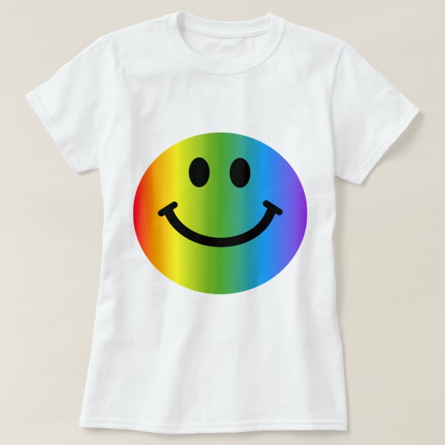 Rainbow Lycklig Ansikte Tröja (Design framsida)