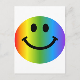 Rainbow Lycklig Ansikte Vykort