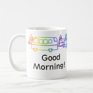 Rainbow Lycklig Campers Personlig mugg