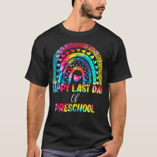 Rainbow Lycklig förra dagen, Preschool Tie Dye Gra T Shirt