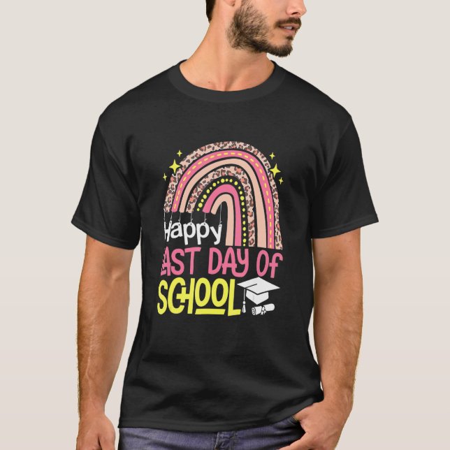 Rainbow Lycklig förra skoldagen för Studenter Tea T Shirt (Framsida)