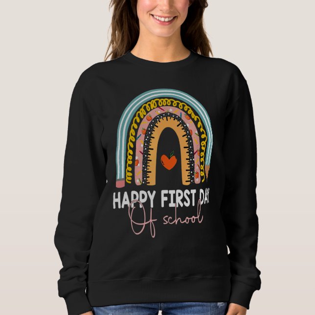 Rainbow Lycklig, första dagen för skollärarboys Gi T Shirt (Framsida)