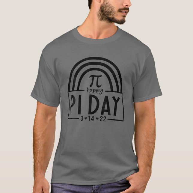 Rainbow Lycklig Pi Day for Math Teacher Science el T Shirt (Framsida)