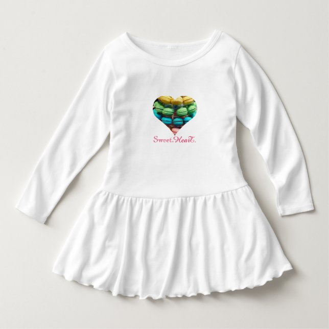 Rainbow Macaron Sweet Heart Tee Shirt (Framsida)