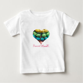 Rainbow Macaron Sweet Heart Tee Shirt